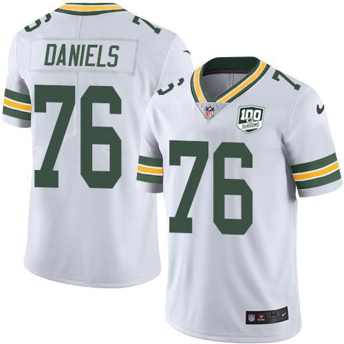 Nike Green Bay Packers #76 Mike Daniels White Youth 100th Season Stitched NFL Vapor Untouchable Limited Jersey Youth