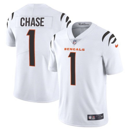 Cincinnati Cincinnati Bengals #1 Ja'Marr Chase White Men's Nike Vapor Limited Jersey Men's