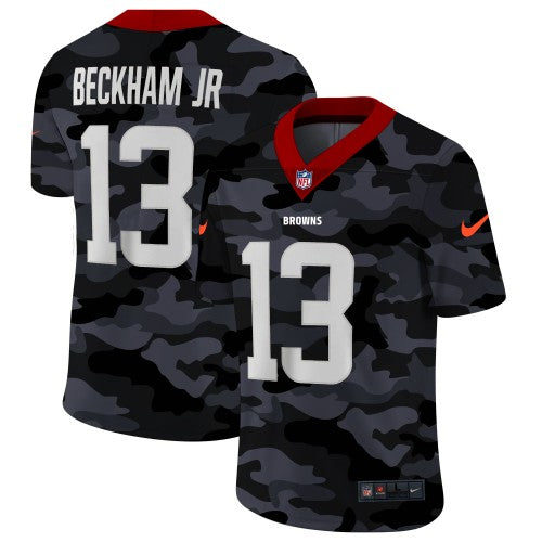 Cleveland Cleveland Browns #13 Odell Beckham Jr. Men's Nike 2020 Black CAMO Vapor Untouchable Limited Stitched NFL Jersey Men's